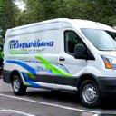 Mobile van equipped for car detailing