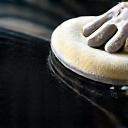 Close-up of paint polishing